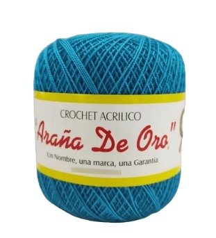 Hilo Crochet Para Tejer Araña De Oro Turquesa