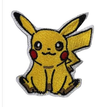 Parche Bordado 100% Hilo Pikachu Logo 6x6 cm