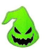 Parches Halloween Fantasma Verde 100% hilo 6x5 cms