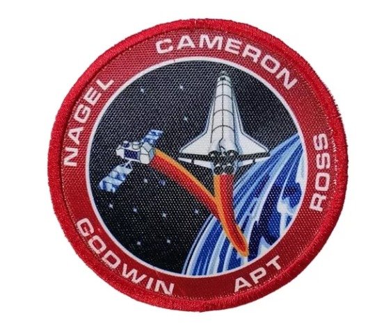 Parches para Cocer de la NASA MXNAA-005-1 5 Parches Nasa 9,1x4,1cm Rojo  Blanco Bordado con Velcro, Nasa04