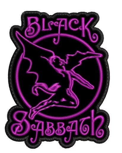 Parche Bordado 100% Hilo Black Sabbath 5x4 cms