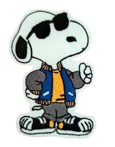 Parche Bordado 100% Hilo Snoopy Logo 6x3 cm