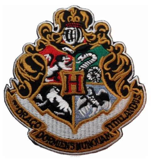 Parche Bordado 100% Hilo Harry Potter Sello Hogwarts 6x6 cms