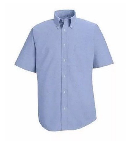 Camisa Tipo Oxford Para Caballero Azul Manga Corta