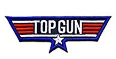 Parches Bordados Top Gun 6x6 cms