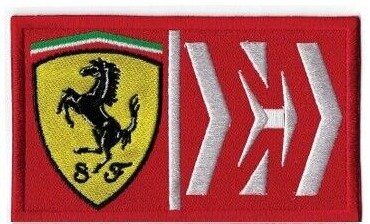 Parches Bordados Hilo 100% Ferrari  6x5 cms