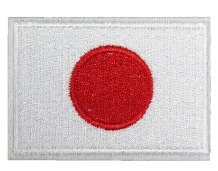 Parches Bordados Bandera de japon 6x4.5 100% hilo