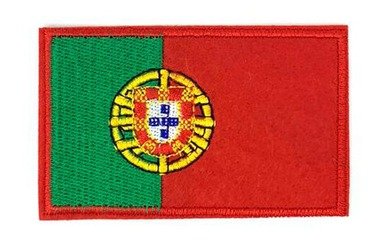 Parches Bordados Bandera de Portugal 6x4.5 100% hilo
