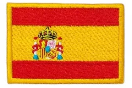 Parches Bordados Bandera de España 6x4.5 100% hilo