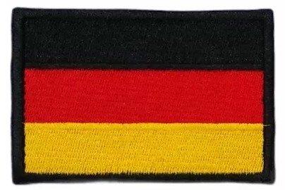 Parche Bordado 100% Hilo Bandera Alemania 5x4 cms