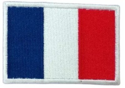 Parche Bordado 100% Hilo Bandera Francia 5x4 cms