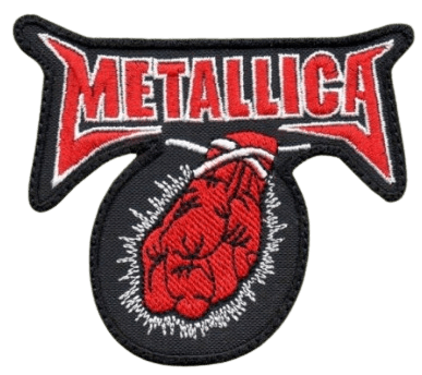Parche Bordado 100% Hilo Metallica puño 6x6 cms