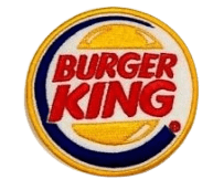 Parches Bordados 100% Hilo 6x5 cms Burger King