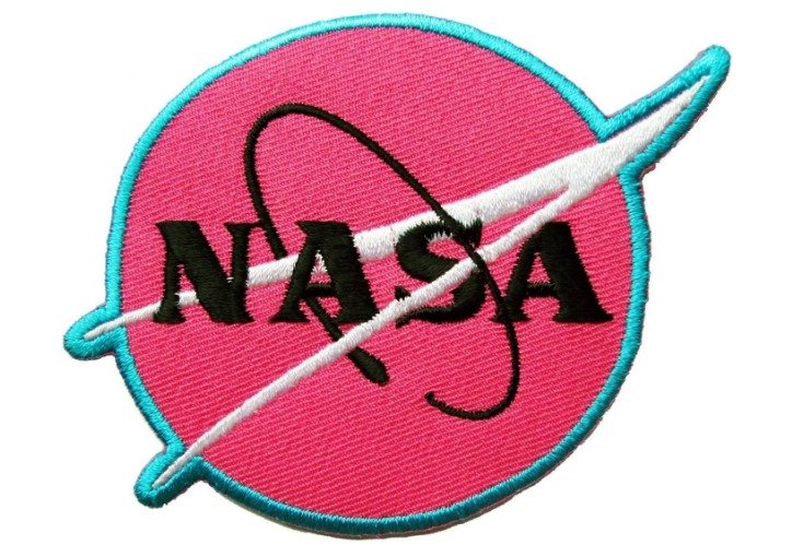 Parche de la NASA con Velcro MXNAA-001-1 1 Parche Nasa 9,1x4,1cm Rojo  Blanco Bordado con Velcro, Nasa04