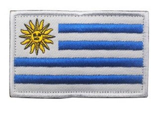 Parche Bordado 100% Hilo Bandera Uruguay 6x5 cms