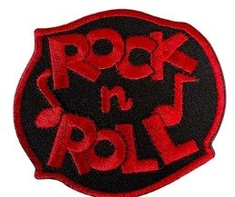 Parches Bordados 100% hilo Rock and Roll 6x5 cms