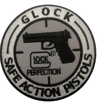Parche Bordado 100% Hilo Glock 5x5 cms