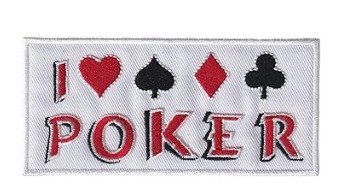 Parches Bordados 100% Hilo Poker 6x5 cms