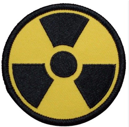 Parches Bordados Hilo 100% Radioactividad Nuclear