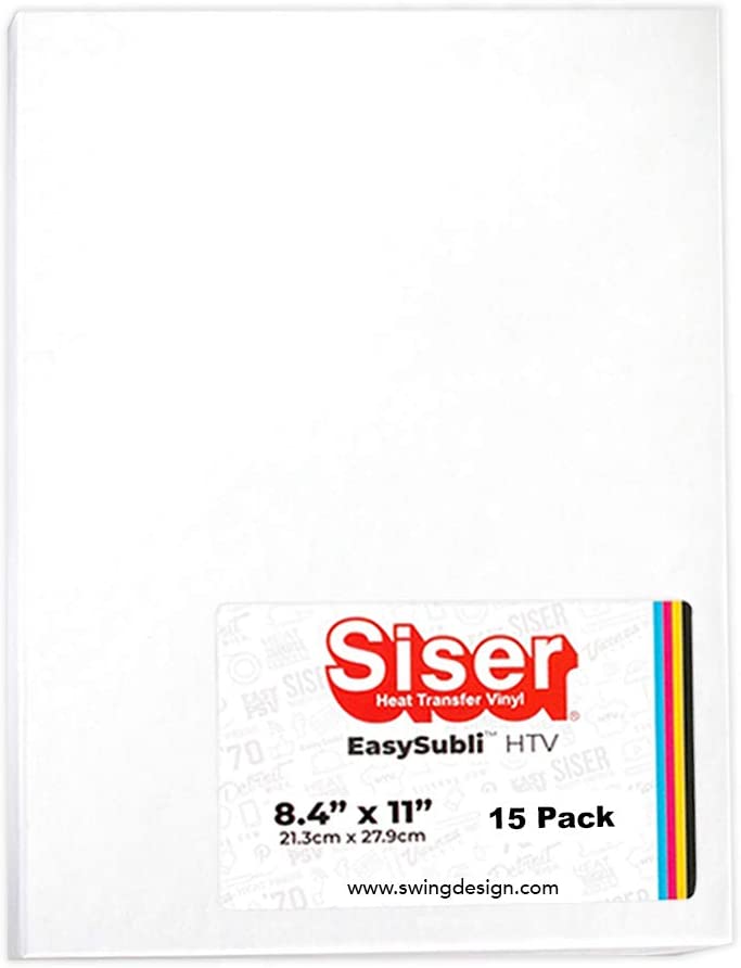 Siser EasySubli 15 Papel de transferencia de calor 21.3X27.9 cms
