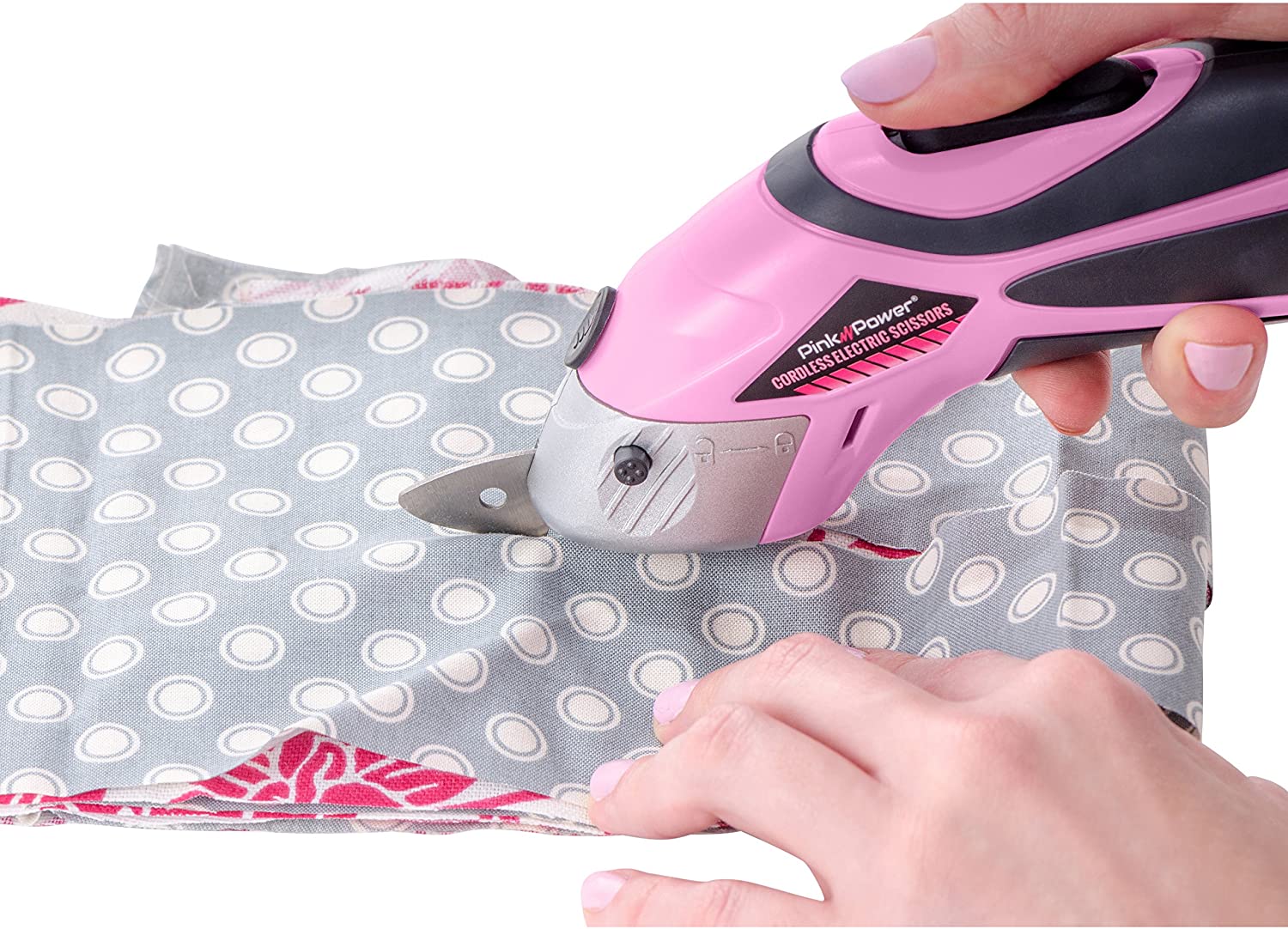 Tijeras eléctricas Pink Power con 2 cuchillas para manualidades de tela,  papel y cartón Inalámbricas de iones de litio NUEVAS -  México