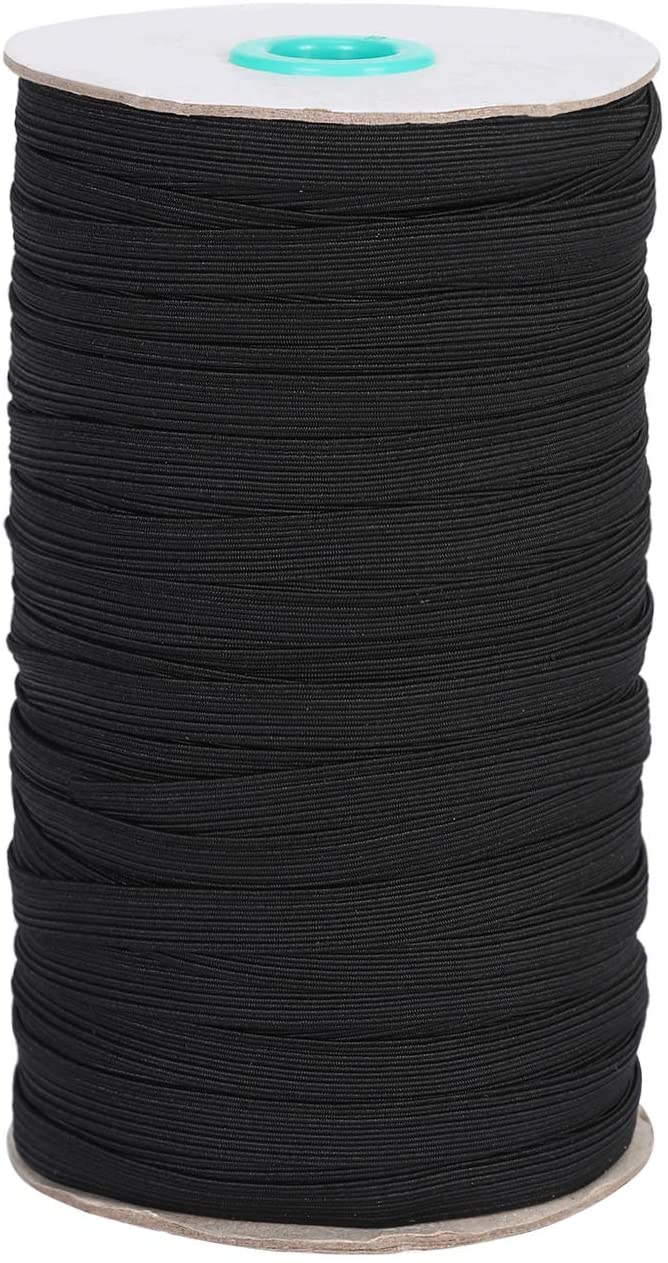 Goma Elastica SABLE REGULAR Negra Crochet 8 mm x 100 Metros