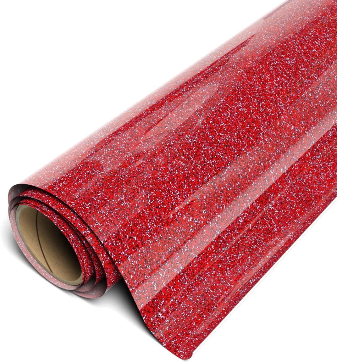 SISER Vinil Textil easyweed Glitter Rojo 30x30 cms