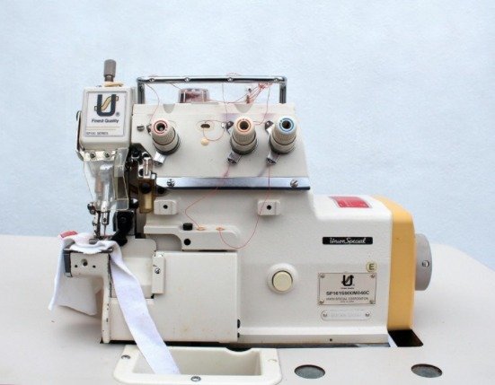 UNION SPECIAL SP161 S900 M040C OVERLOCK SERGER 1 AGUJA 3 HILOS CILINDRO CAMA 220V 3 FASES