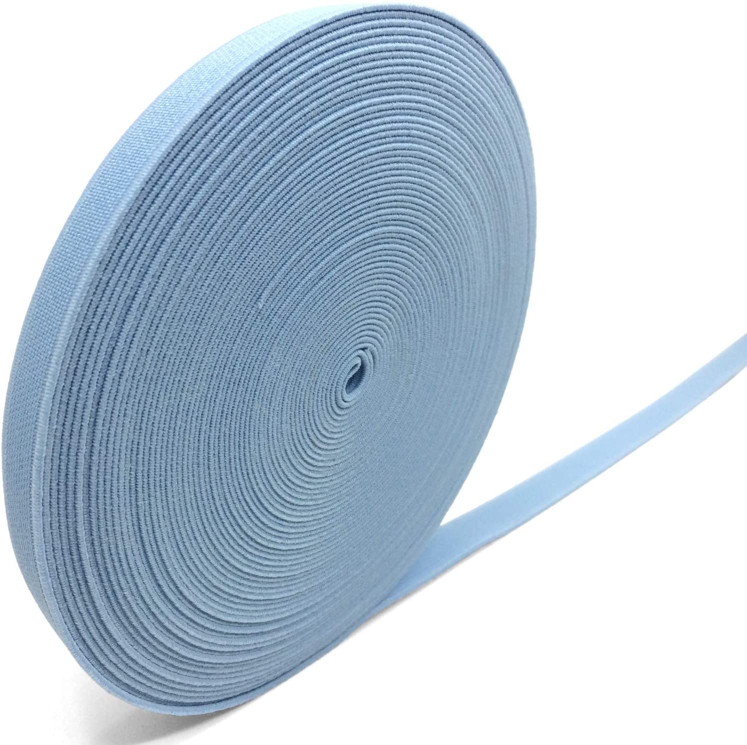 Rib Azul Rey Celste 100% algodon 5 cms ancho 500 Grs 100 Metros