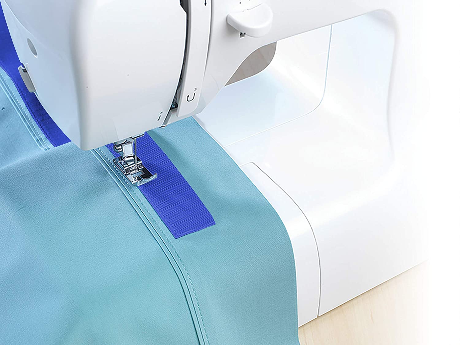 Cinta de cierre de velcro para coser de 0.787 in de ancho, 5 pares de  yardas para 12 colores (#180 azul marino)