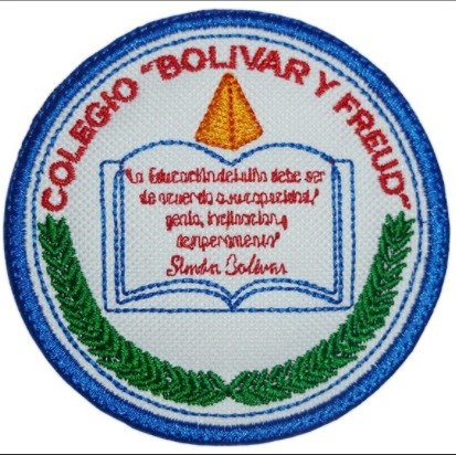 Parches Insignia Colegio Bolivar y Freud 6x6 cms