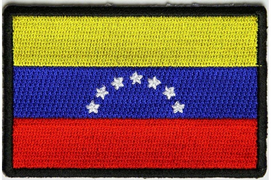 Parche Bordado 100% Bandera Venezuela  7 Estrellas 6.5x6 cms