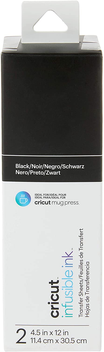 Cricut Infusible Ink - Hojas de transferencia de tinta infusible, de 12.7 x 30.48 Cms, color negro,