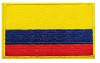 Parche Bordado 100% Hilo Bandera Colombia 6x5 cms