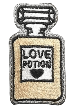 Parche Bordado 100% Hilo Love potion 4x3 cms