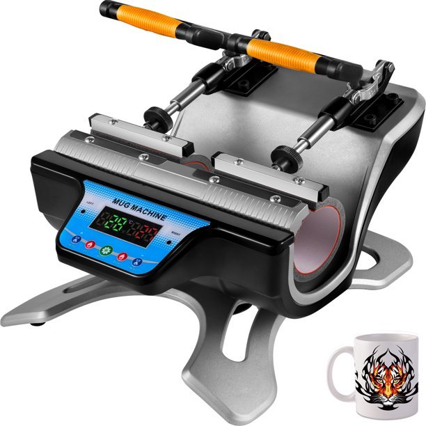VEVOR Mug Heat Press 2 en 1 Mug Press Máquina de sublimación 280W Diseño de doble estación con panta