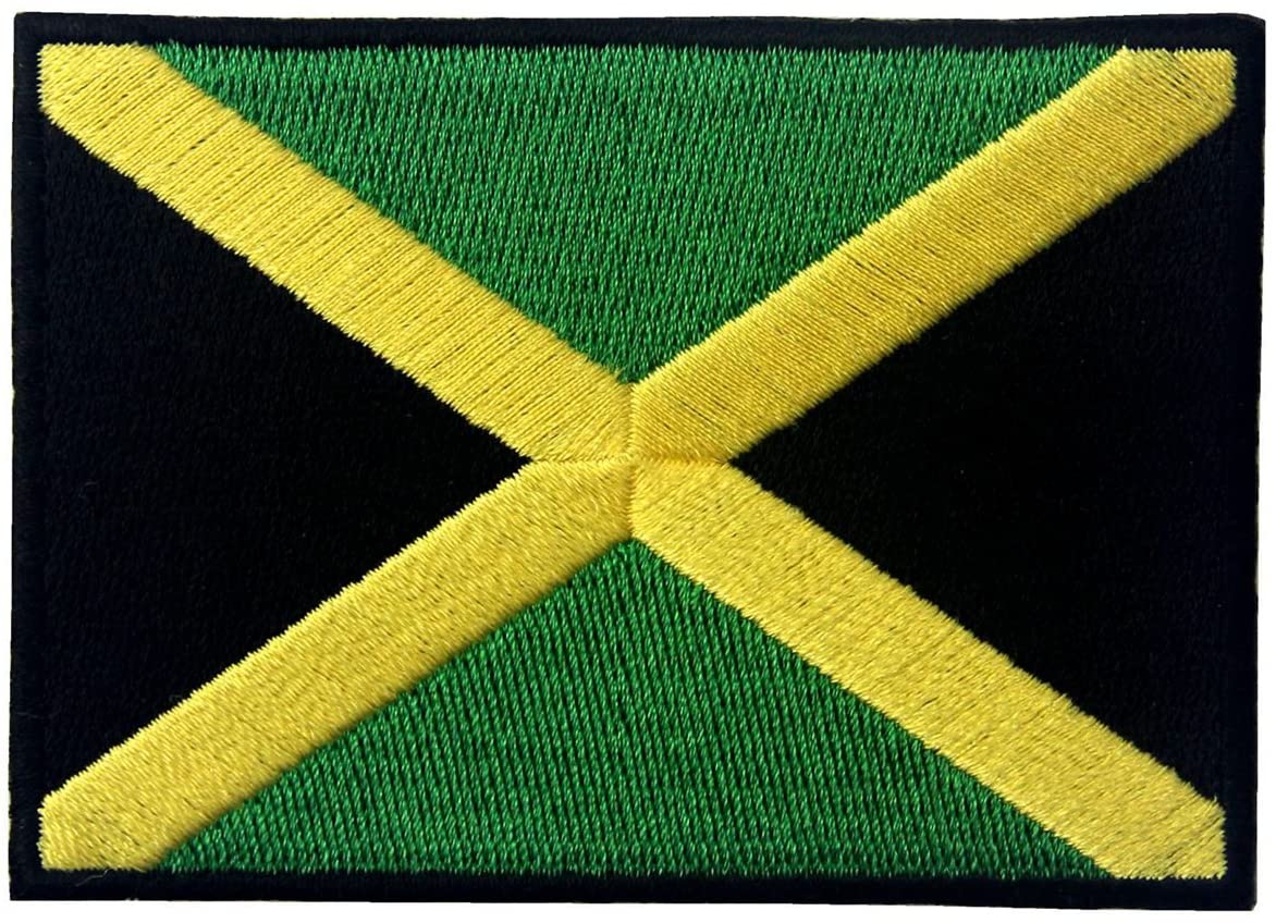 Parche Bordado 100% Bandera Jamaica 6.5x6 cms