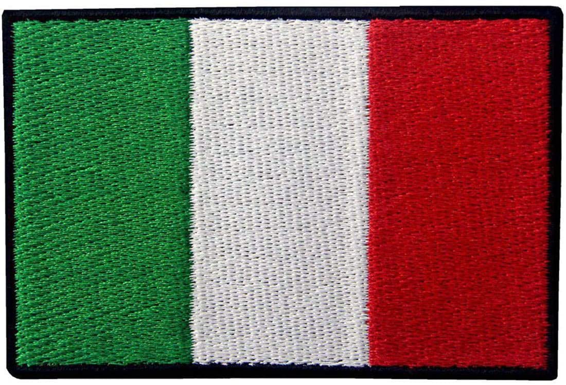Parche Bordado 100% Bandera Italia 6.5x6 cms