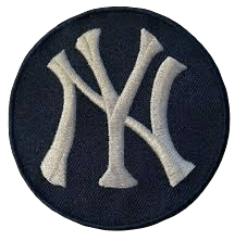 Parche Bordado 100% Yankees Clasico Azul 6x6 cms