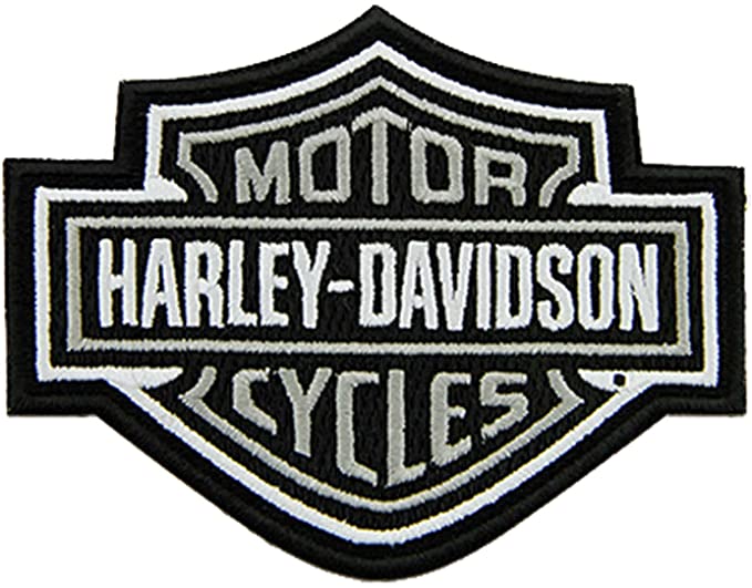Parche Bordado 100% Hilo Harley Clasico Black 5x4 cms