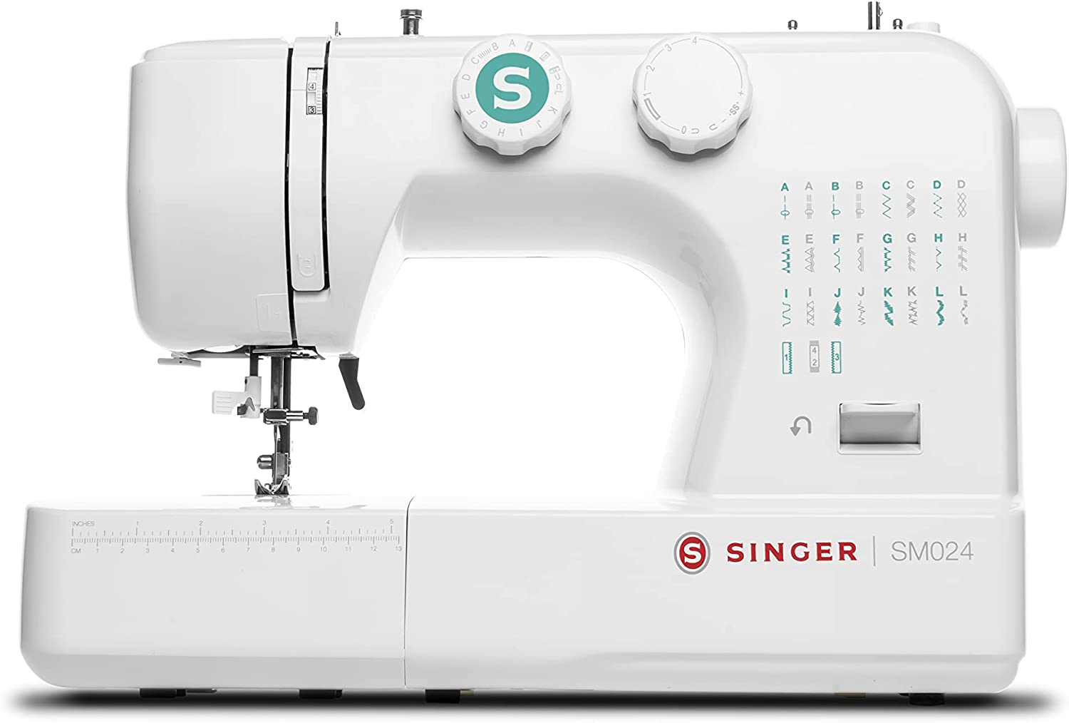 SINGER SM024 Máquina de coser con kit de accesorios incluido, 24 puntadas, simple e ideal para princ