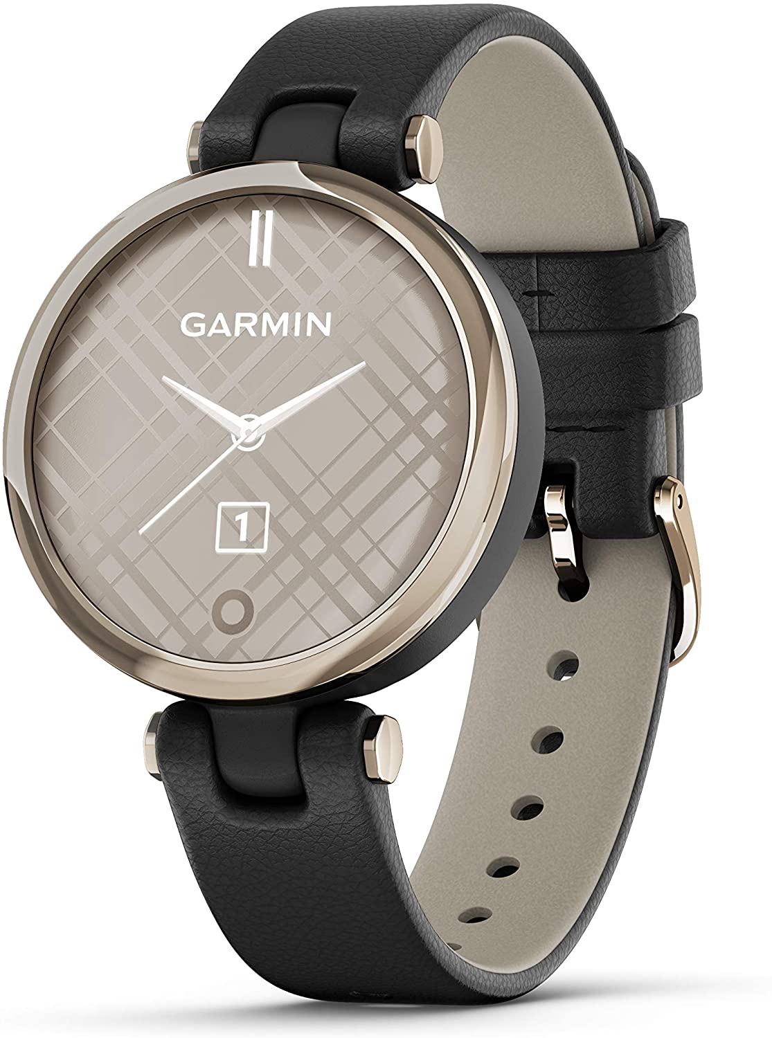 Garmin Lily, Classic, pequeño reloj inteligente GPS con pantalla táctil y lente estampada