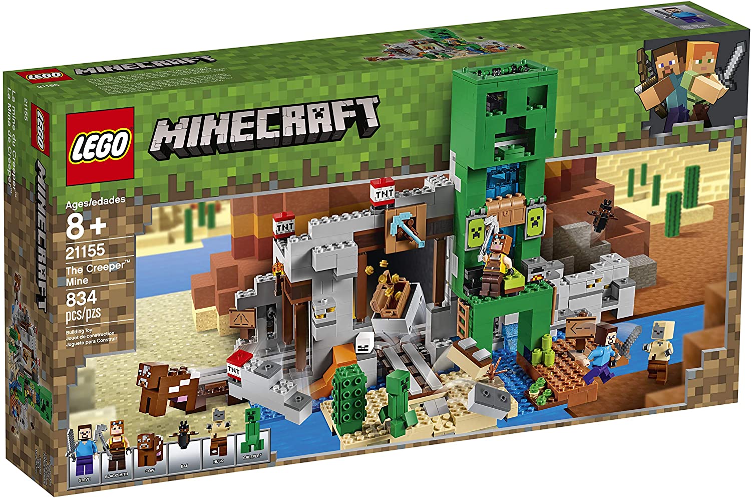 LEGO Minecraft The Creeper Mine 21155 - Juego de construcción (834 piezas)