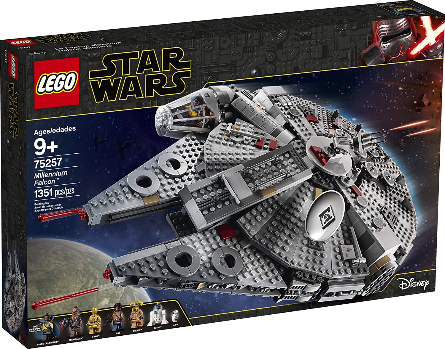 LEGO Star Wars: The Rise of Skywalker Millennium Falcon 75257 Starship Model Building Kit y Minifigu