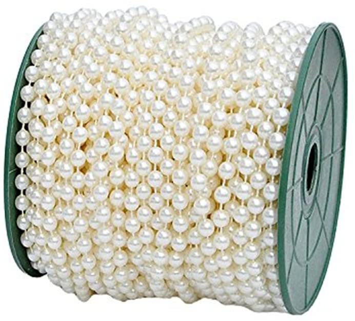 B&S FEEL - Hilo de perlas de imitación de 0.197 in para decoración de bodas, rollo de 30 metros, col