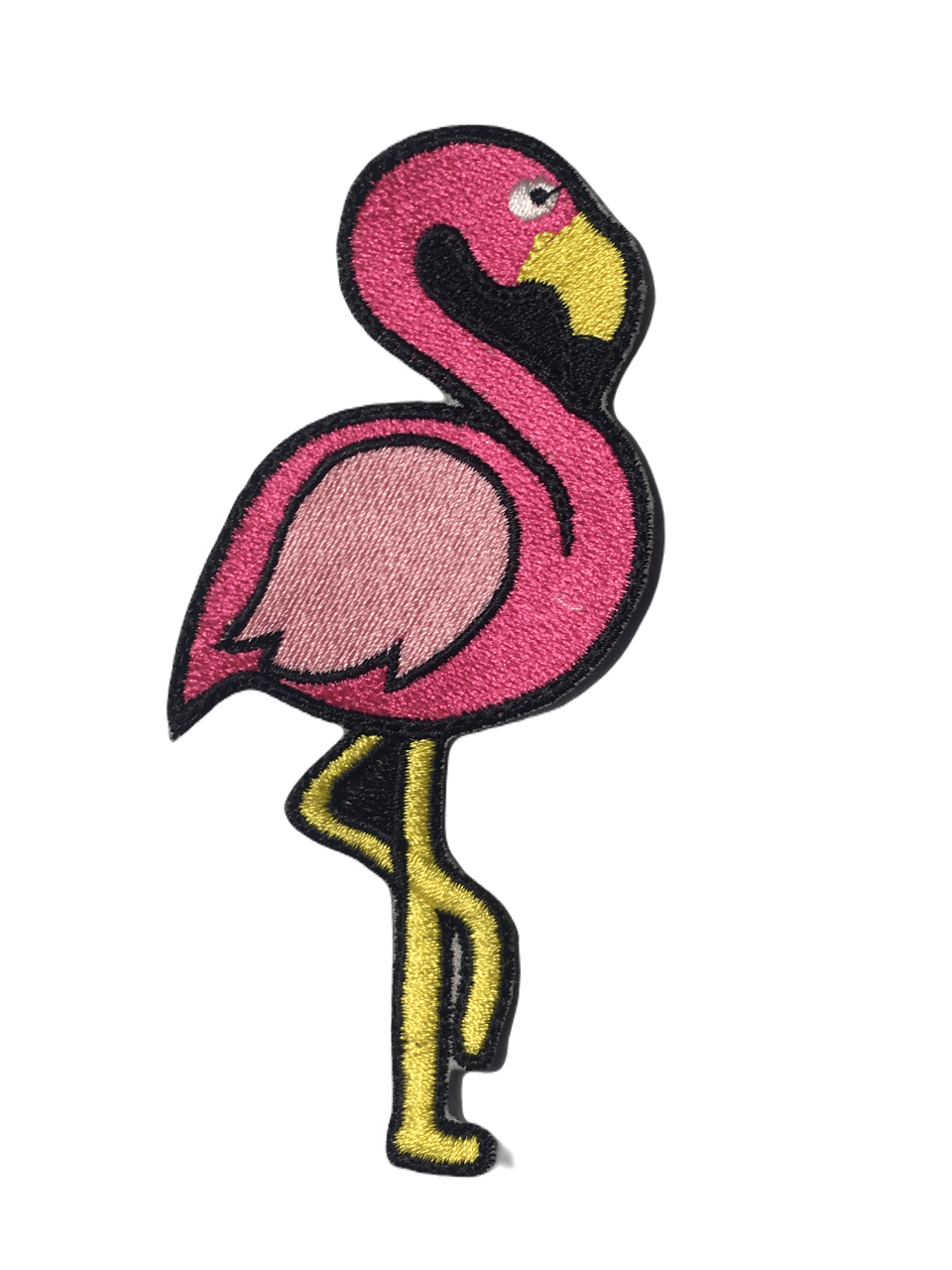 Parche  Bordado 100% Hilo Flamingo  6x6 cms