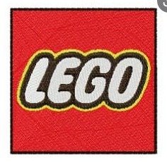 Parche Bordado 100% Hilo Lego  4x4.5 cms
