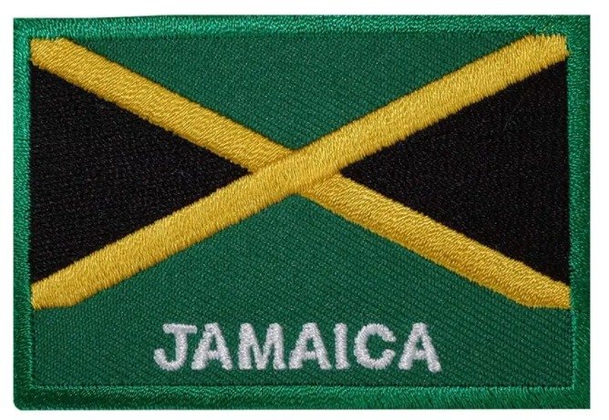 Parche Bordado 100% Simbolo OnBandera Jamaica 5x5 cms