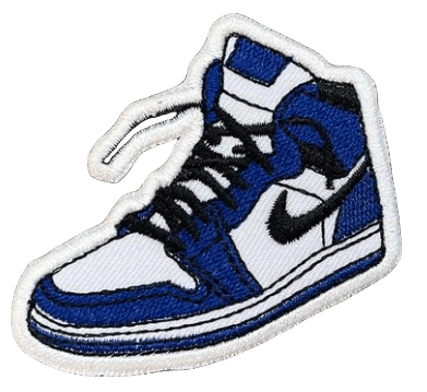 Parche Bordado 100% Bota Zapato Nike Azul 4x3 cms