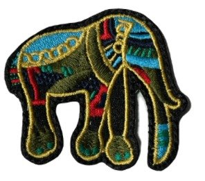 Parche Bordado 100% Elefante INDIA 6x4cms